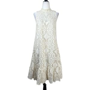 ERIN by Erin Fetherston Ivory Lace Midi Dress
